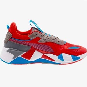 PUMA Men's Rs-x Retro Sneaker Red Gray Blue White